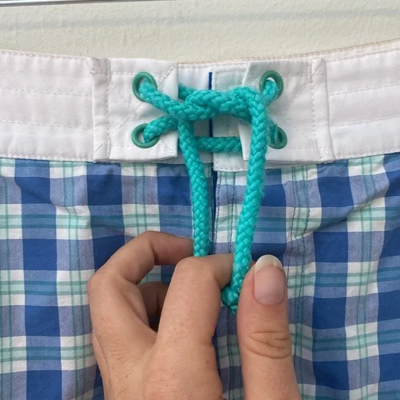 Original Penguin Blue Plaid Swim Trunks - Picture 3 of 8